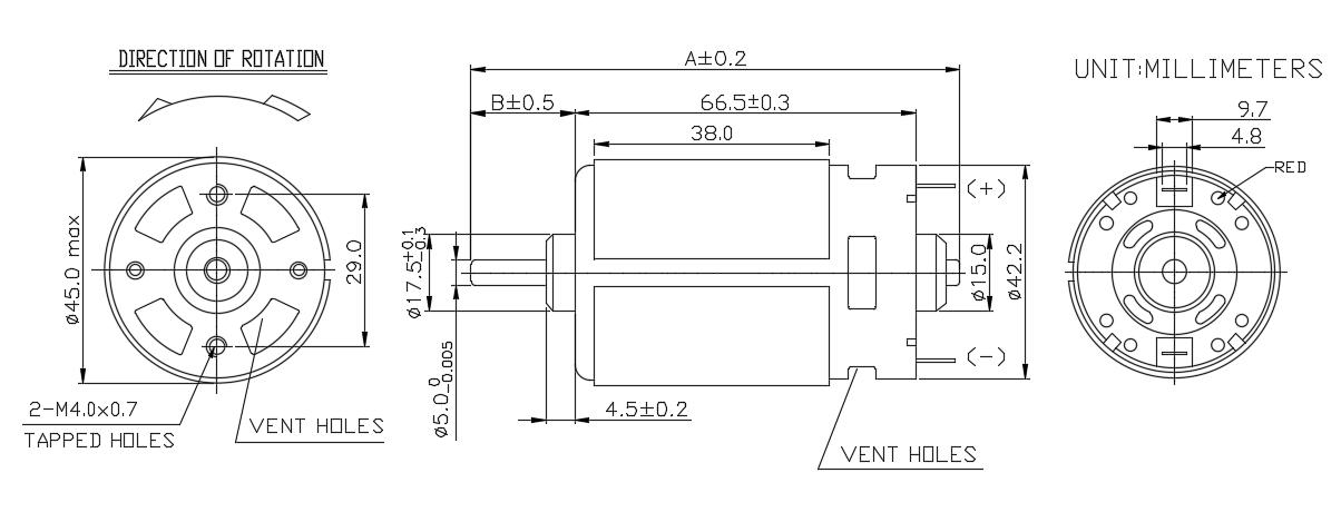 775 12V DC Motor 5500 RPM For Fascia Gun